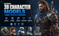 create custom 3d character models for games animation and 3d printing