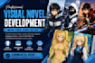 do visual novel game anime 2d character sprite game design game backgrounds vn