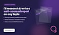 research and write a detailed well sourced report on any topic