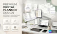 design canva adhd planner, hyperlinked digital planner and printable PDF