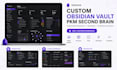 build a custom obsidian vault, pkm second brain and automated dashboard