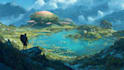 draw a natural landscape and background illustration