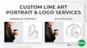 create custom line art portrait or logo