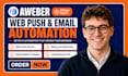 setup aweber push notification and email automation