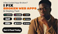 fix vibe coding bugs on lovable, replit, bolt vibe coded website, base44 web app