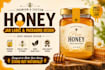 design premium honey jar label and honey packaging design