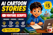 write ai cartoon stories with urdu dialogues for youtube