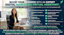 be your digital marketing manager and virtual assistant