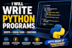 write python programs, scripts, and solve coding tasks