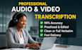 do high quality audio and video transcription