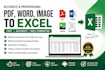 convert PDF, word, image, and scanned files to excel