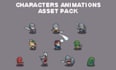 pixel art character animation, sprite sheet animation, 2d character animation