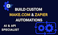 build custom make com and zapier API automation