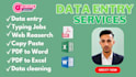 data entry, microsoft excel, pdf to word or excel, image to word, data cleaning