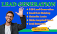 create b2b lead lists with targeted leads and linkedin lead research