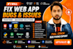 fix web app bugs and frontend backend issues