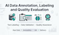ai data annotation, labeling, and quality evaluation