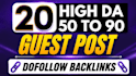 publish guest post with dofollow backlink on high da guest post sites