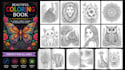coloring book pages and book cover for amazon KDP