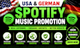 do USA spotify music promotion, german music promotion