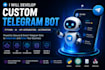 develop a custom telegram bot with python, ai, API integration and automa