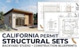 design california permit construction sets structural foundation backyard studio