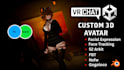 create custom vrchat avatar, vr character with toggles, physbones, pc, quest