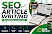 write SEO optimized ai articles and blog posts