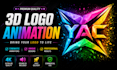 create a luxury 3d logo animation intro for your brand