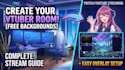 create vtuber stream background, twitch vtuber and stream overlay
