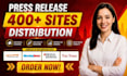 provide professional press release distribution and writing service