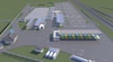 render cgi ev charging station, proposed site plan,car parking lot layout visual