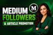 promote your medium article, medium followers