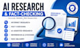 ai research, fact checking and internet research