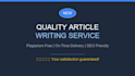 write quality articles and blog content