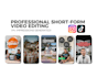 do professional instagram reels and tiktok video editing