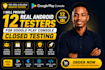 provide 12 google play console closed testing android app testers testing