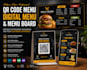 design qr code menu, digital menu and restaurant menu board