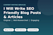 write SEO friendly blog posts and articles