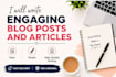 write thoughtful, creative articles, blog posts