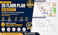 create professional 2d house plans, proposal drawings