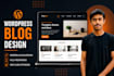 design a professional wordpress blog with elementor