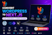 convert regular wp site to pwa next js website