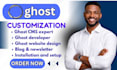 build ghost cms website design, newsletter email automation
