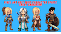 create 8bit 16bit pixel art character sprite sheet animation game assets icons