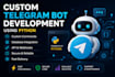 develop a custom telegram bot using python