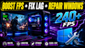 repair and optimize your gaming PC, fix lag, and boost fps, gaming tweaks