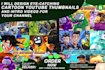 create amazing cartoon youtube thumbnails and intro videos