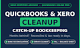 quickbooks cleanup, catch up bookkeeping and reconciliation