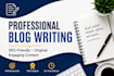 write website content, about us pages, and homepage copy